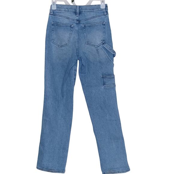 Celebrity Pink Jeans Juniors 0 Blue Carpenter High Rise Crop Straight Denim - Picture 7 of 12